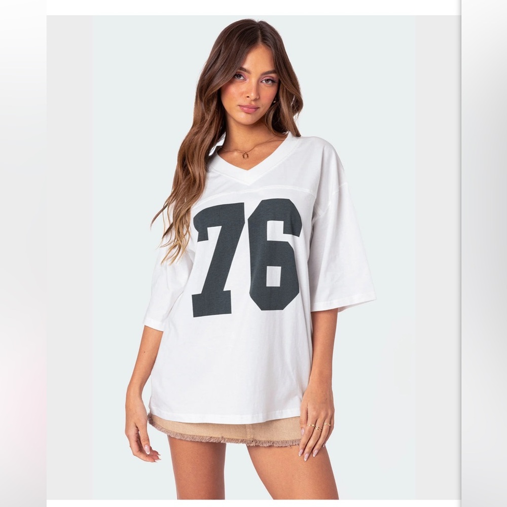 Edikted 76 Oversized T-Shirt Jersey Tee